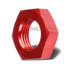 8AN Bulkhead Red Aluminum Anodized Nut Sealing Locking Fitting Adapter