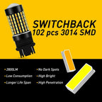Set of 2 Switchback LED Turn Signal Light Bulbs for Car (YYYY–YYYY)