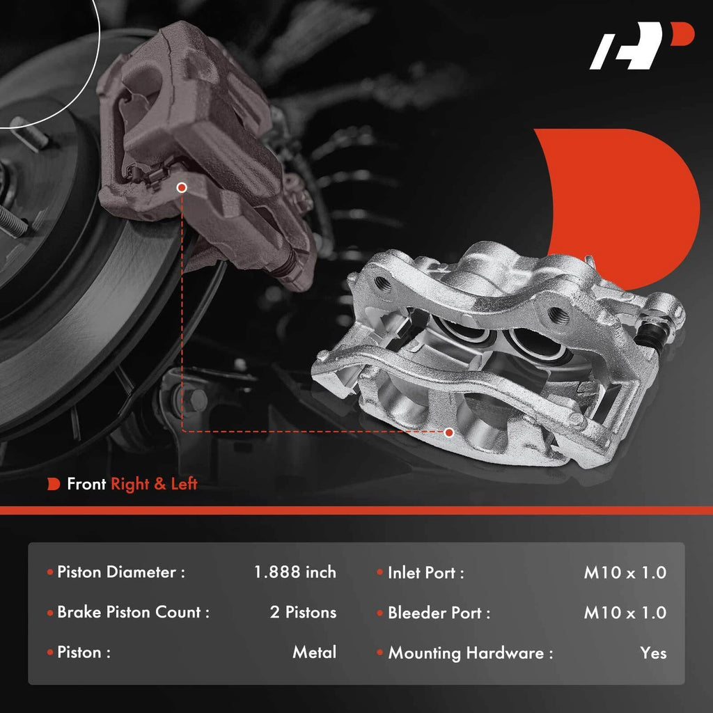 2X Front Brake Caliper with Bracket for Ford Transit-150 (2015-2019)