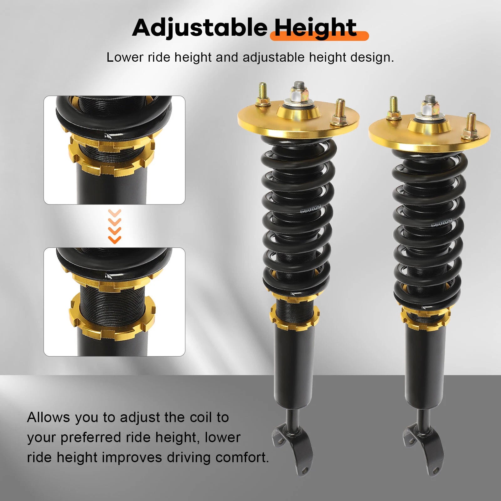 Coilovers for Honda Prelude (1992-2001) Adjustable Height Suspension Kit