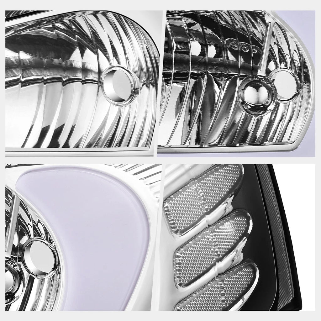 3D LED Tube DRL Headlights Assembly for Pontiac Grand Prix (2004–2008)