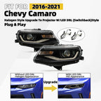 LED Projector Headlights for Chevy Camaro (2016–2021) Pair