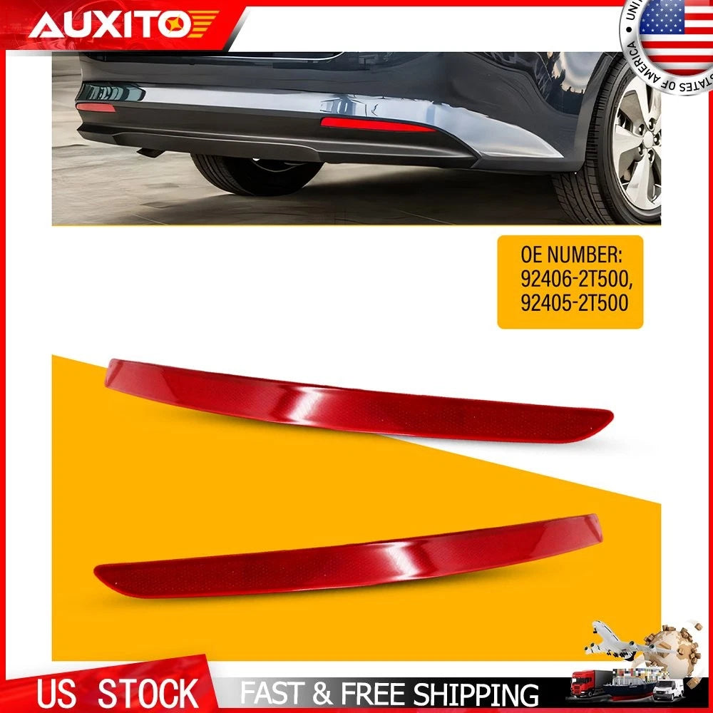 Set of 2 Rear Bumper Reflectors for Kia Optima (2014–2015) 92405-2T500