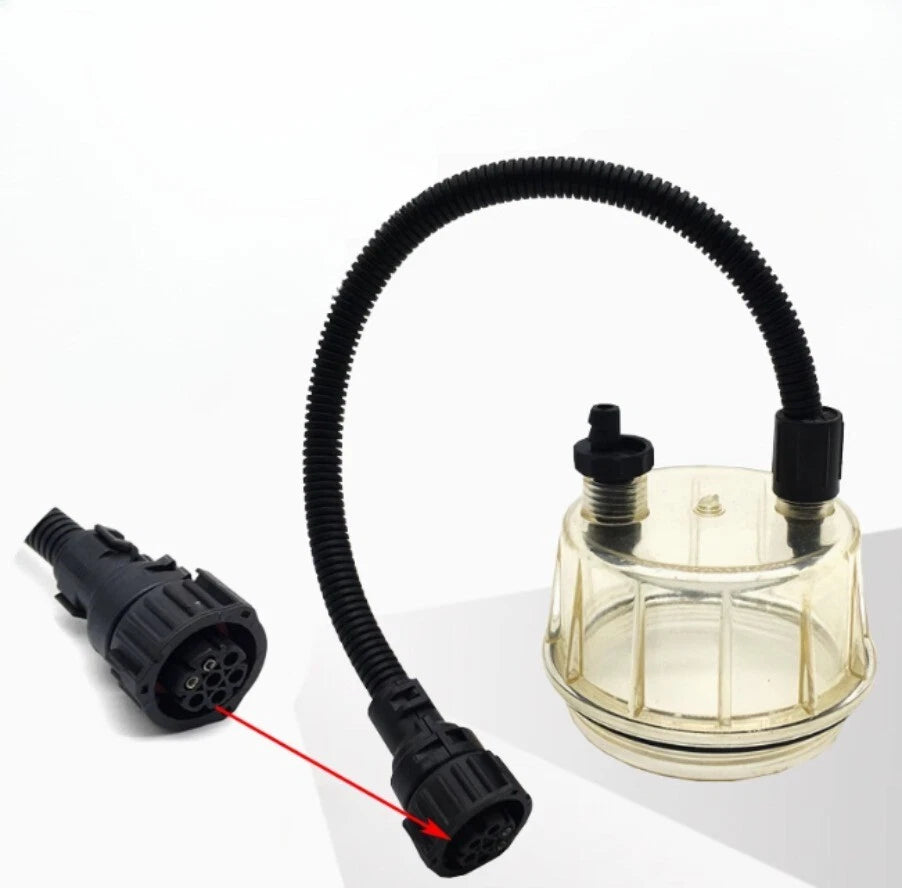 Oil Water Separator Ponding Cup w/ Sensor for Volvo EC210 EC240 EC360 EC480