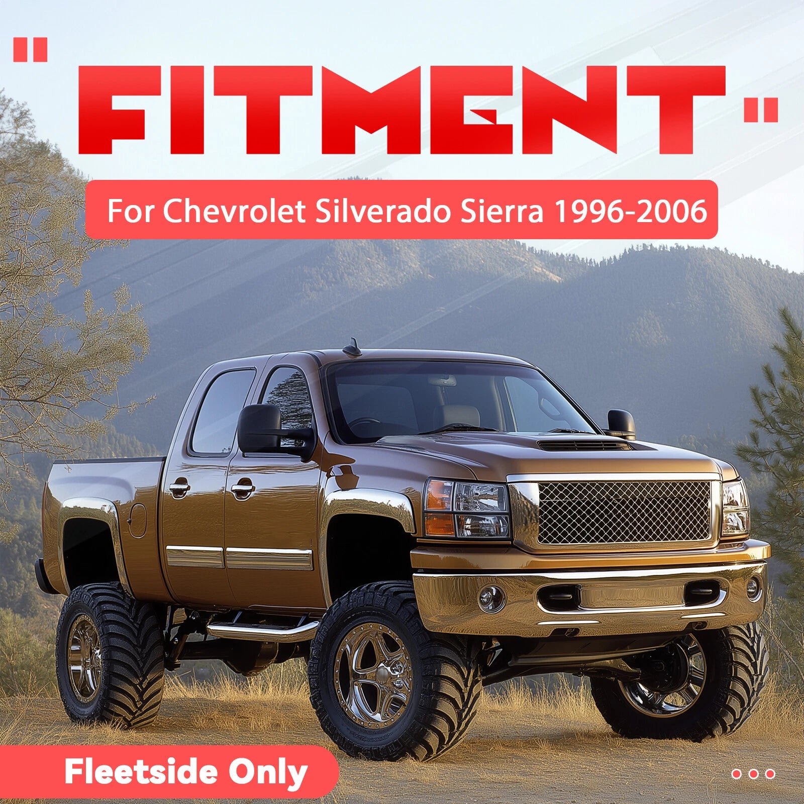 Tailgate Rear Spoiler Wing for Chevy Silverado GMC Sierra (1999–2006)