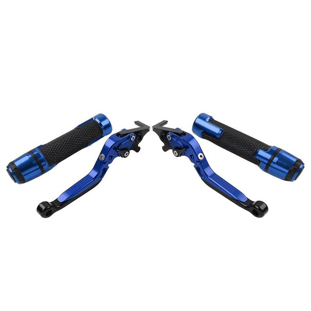 Blue Extendable Brake Clutch Levers & Handlebar Grips for Speed Triple 1050