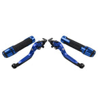 Blue Extendable Brake Clutch Levers & Handlebar Grips for Speed Triple 1050