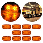 Set of 4 Amber 4'' Bulls Eye RV Trailer Side Marker Lights 12 Diodes 12V