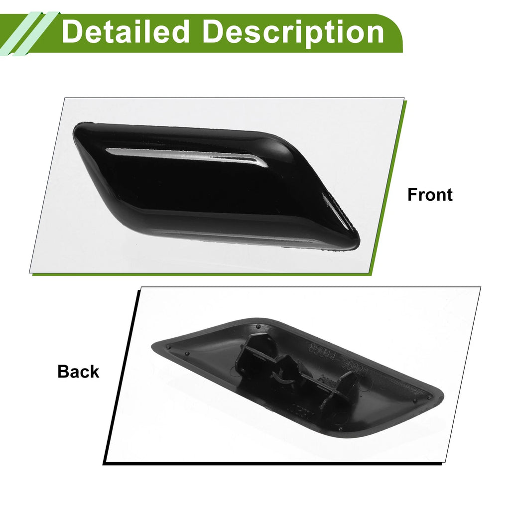 Front Right Washer Nozzle Cover Cap for Toyota Camry (2011–2015) 8504406020 Black