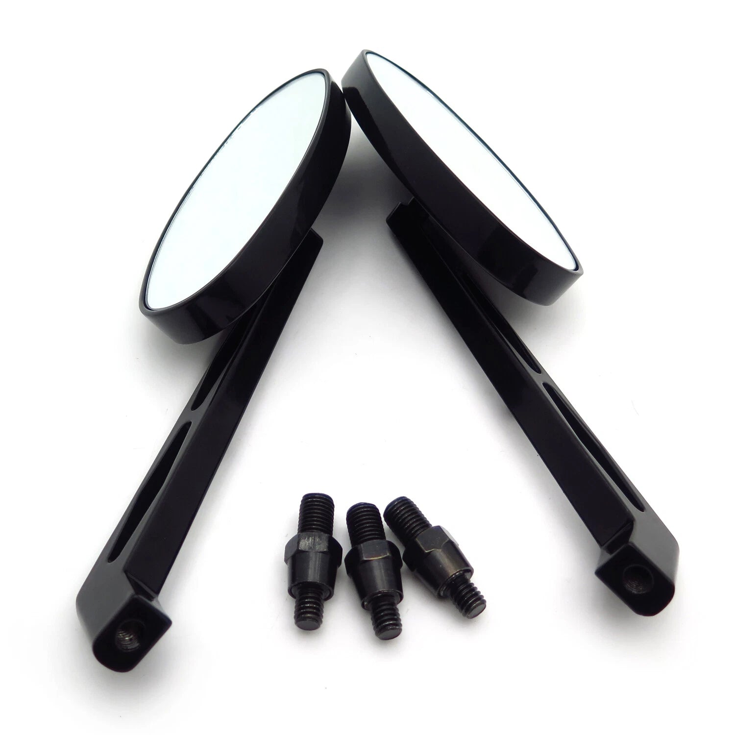 1 Pair Black Oval Diamond Side Racing Mirrors for Yamaha Royal Star (All Years)