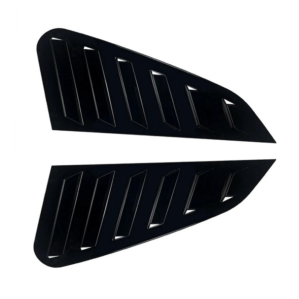 2X Gloss Black Rear Window Louvers for Subaru Impreza WRX (2011–2014)