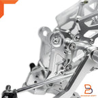 Silver Adjustable Rear Footpegs for Honda Monkey 125, Grom MSX125 (2018-2023)