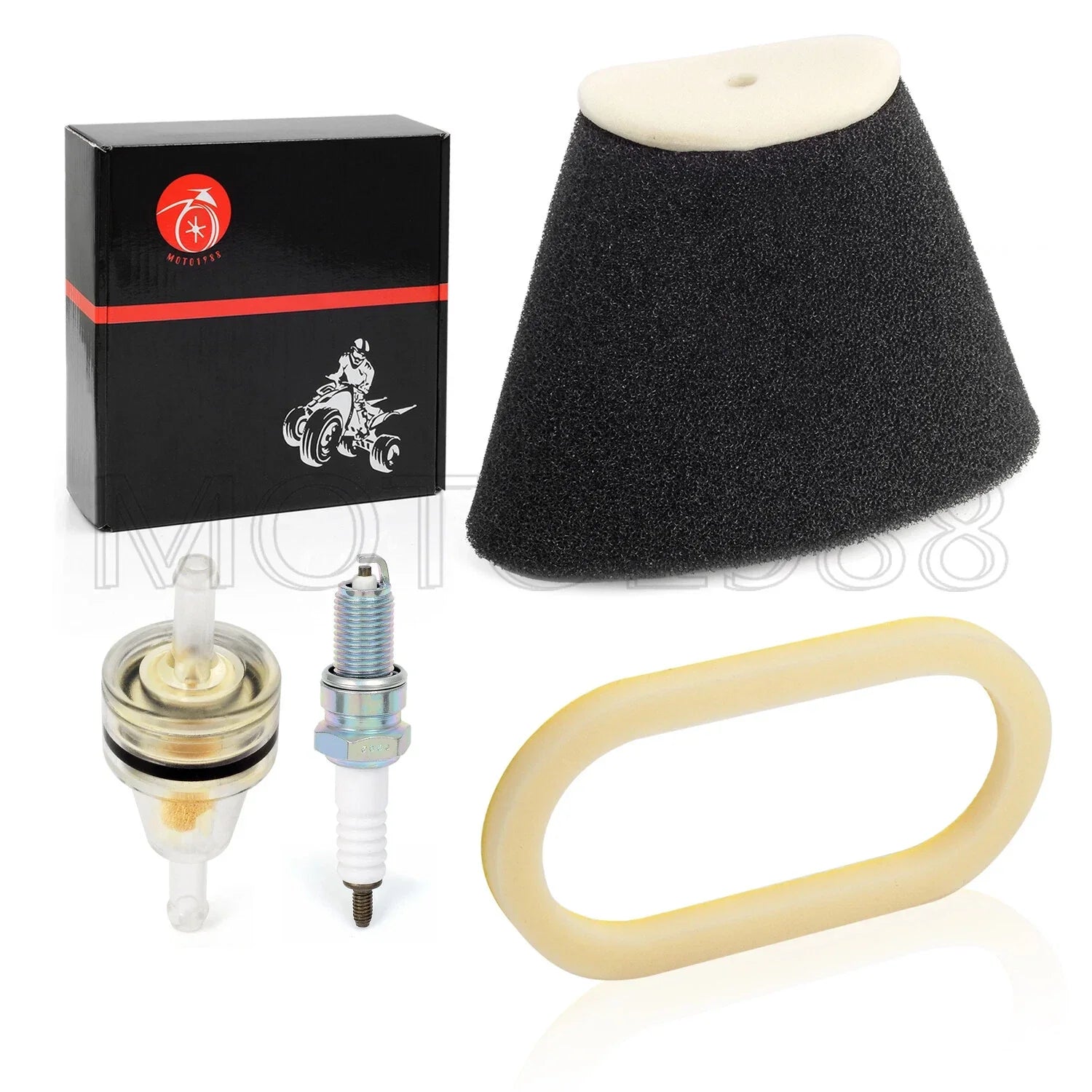 2 x Air Filter Foam & Spark Plug for Yamaha Raptor 660 660R (2001-2005)