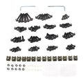 Fairing Bolt Bodywork Screws Nuts Kit for Kawasaki (CNC Alloy, Black)