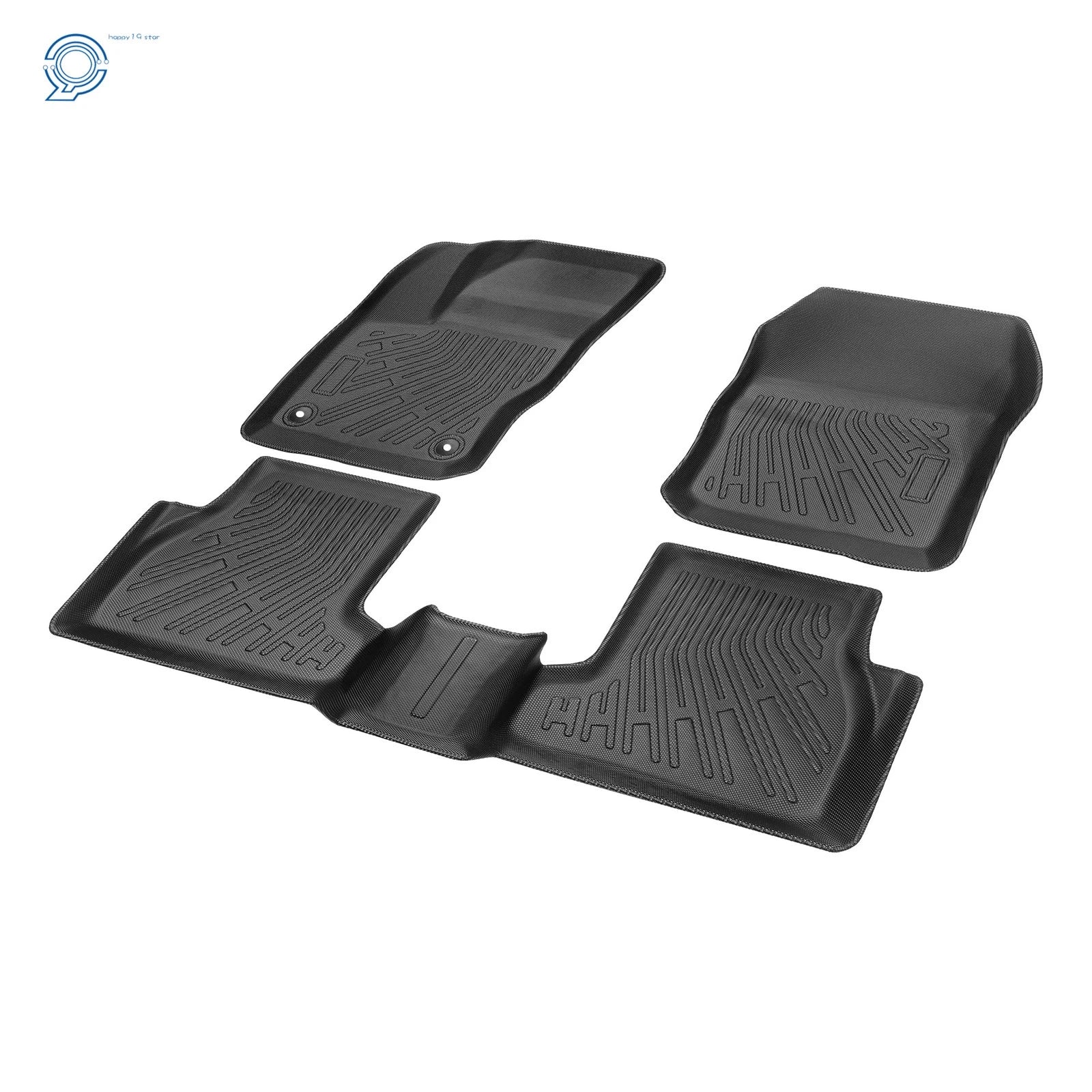 Set of 2 TPE Rubber Cargo Liner Floor Mats for Ford Focus (2012–2018)
