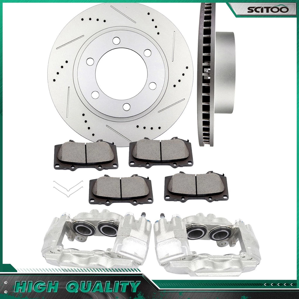 Front Brake Calipers & Rotors with Ceramic Pads for Toyota 4Runner (2003–2009)