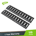 Set of 2 E Track Tie-Down Rails for E-Track Systems (Black Steel)