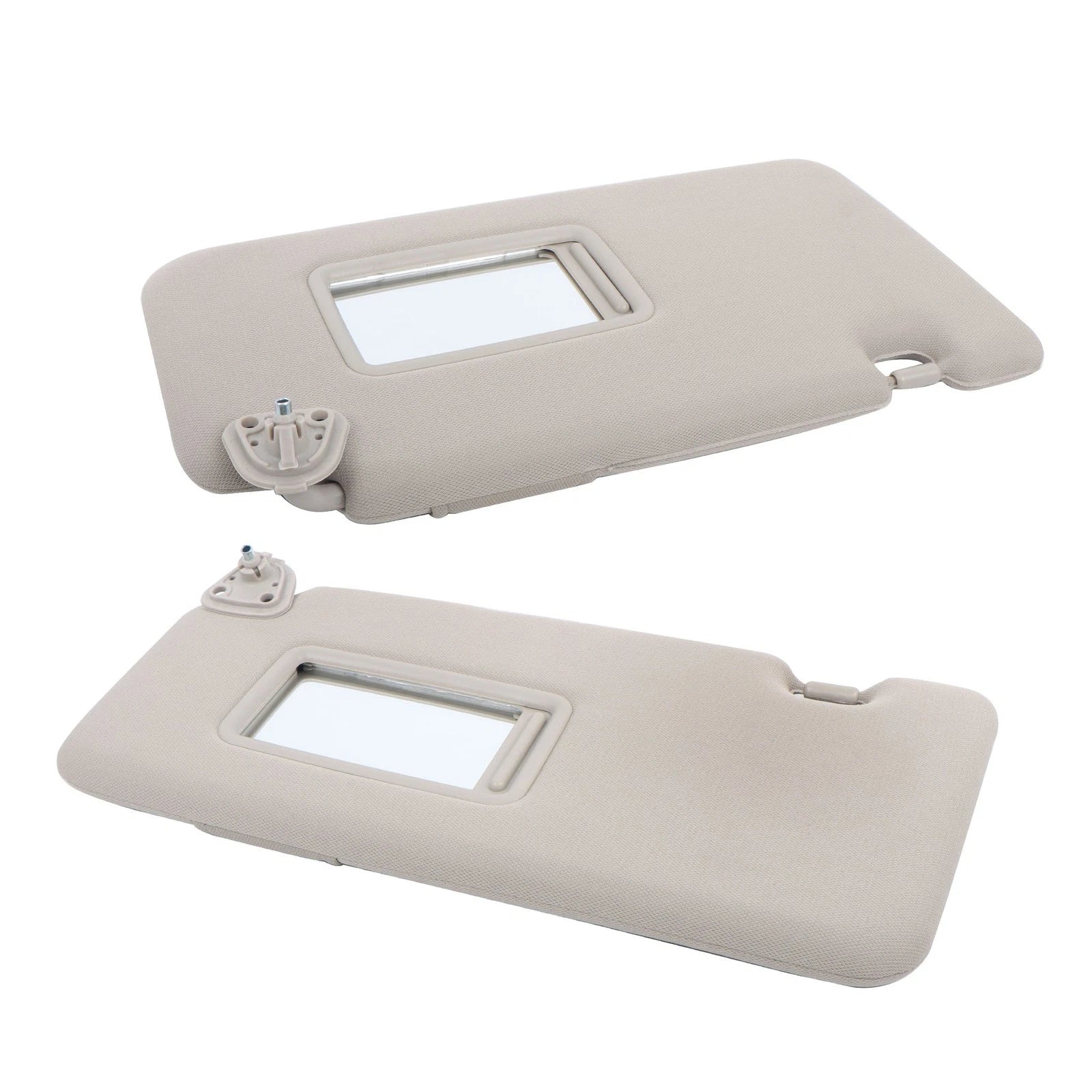 Set of 2 Gray Side Sun Visors for Nissan Versa (2007–2012) W/Mirror