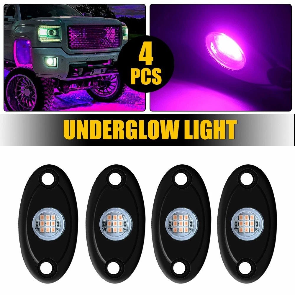Purple LED Rock Lights for Jeep (2010–2023)