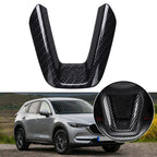 Carbon Fiber Style ABS Steering Wheel Center Trim Cover for MAZDA 3 CX-5 CX-9