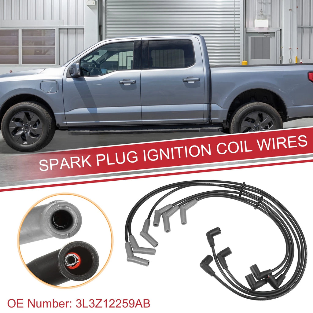 6X Spark Plug Wire Ignition Coil Cable No.3L3Z12259AB for Ford F-150 (2005–2008)