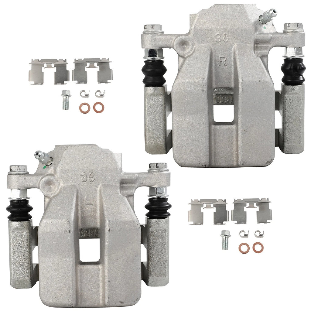 Set of 2 Rear Brake Calipers with Bracket for Toyota RAV4 (2012–2018)