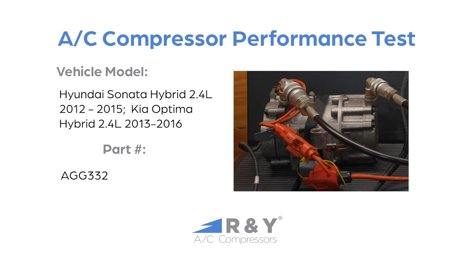 AC Compressor Kit With Condenser Replacement for Kia Optima Hybrid (2016-2019)