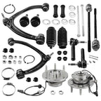 4WD Front Wheel Bearing + Upper Control Arm for Chevy Silverado GMC Sierra 1500 (2007–2018)
