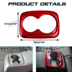 Red Interior ABS Cup Holder Cover Trim for Honda Civic 2016-2021