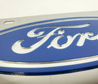 Ford Oval Emblem Metal Vanity License Plate Blue Logo for Ford (1990–1990)