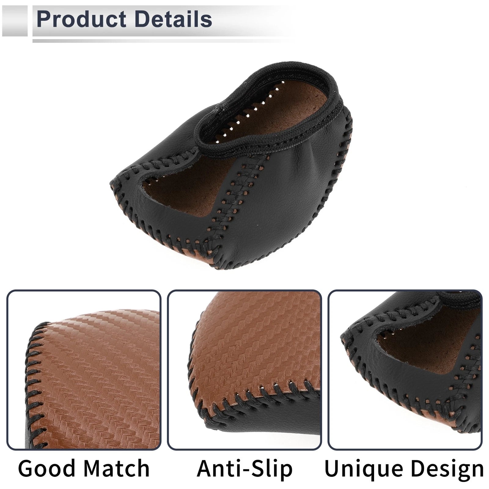 Gear Shift Knob Cover for Toyota RAV4 (2019–2024) Brown Carbon Fiber