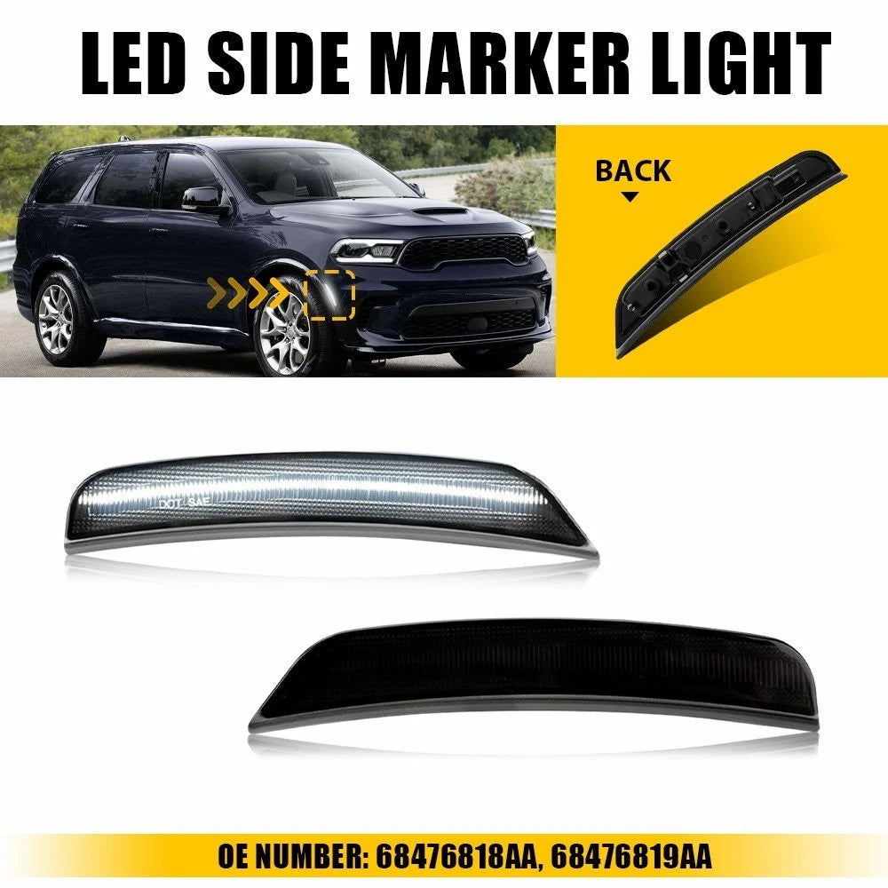 LED Side Marker Light for Dodge Durango (2021–2025) EXV Smoked White