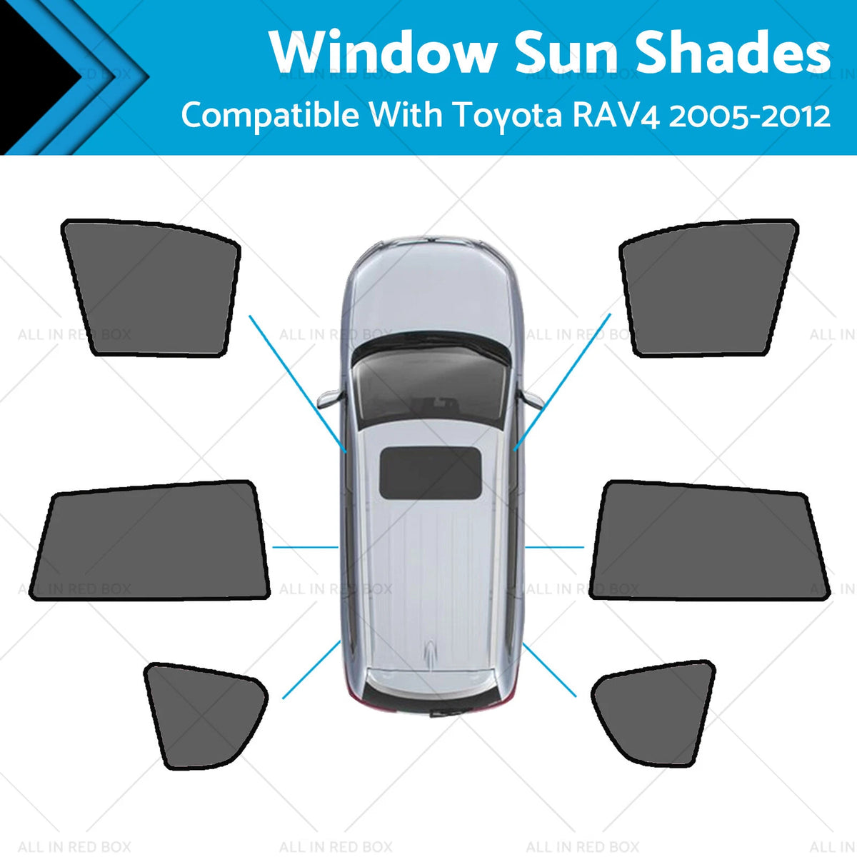 Car Window Sun Shades UV Guard for Toyota RAV4 (2005–2012)