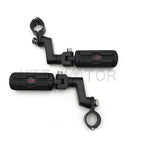 Gear Skull Foot Peg Mount for Harley (1.5" Black Engine Guard)