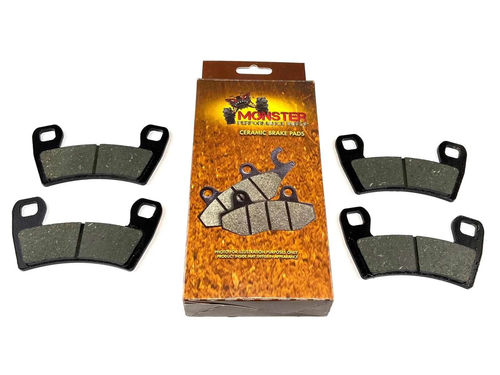 Set of 4 Front Brake Pads for Polaris 2206025 (Ceramic)