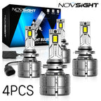 4X NOVSIGHT 9005/HB3 +9006/HB4 LED Headlight Bulb Kit (6500K)
