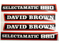 Bonnet Decal Set for David Brown 880 Selectamatic Tractors