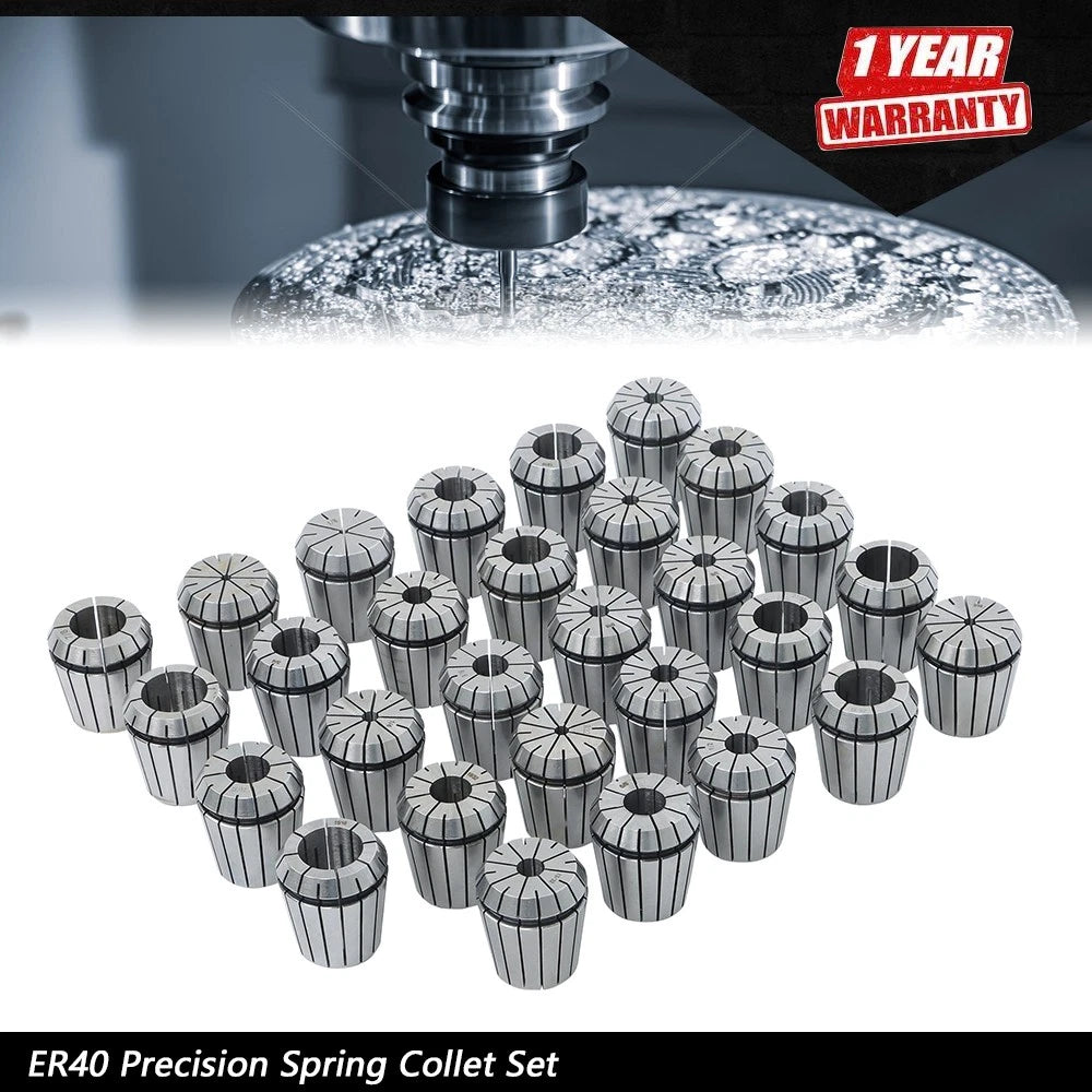29Pc ER40 Precision Spring Collet Set for CNC Milling Lathe