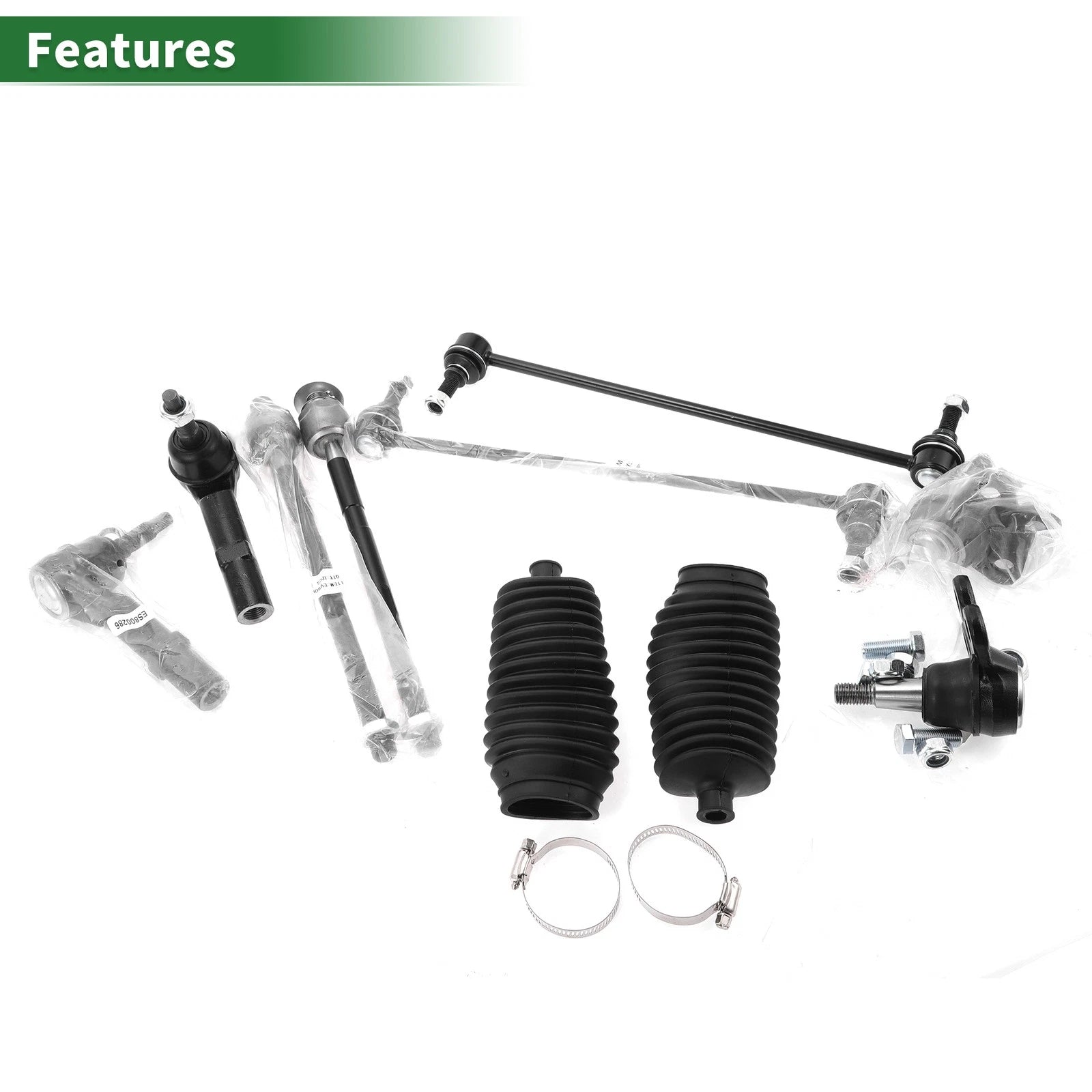10 Pcs Front Suspension Kit for GMC  - Tie Rod Ends, Sway Bar Link, Ball Joint