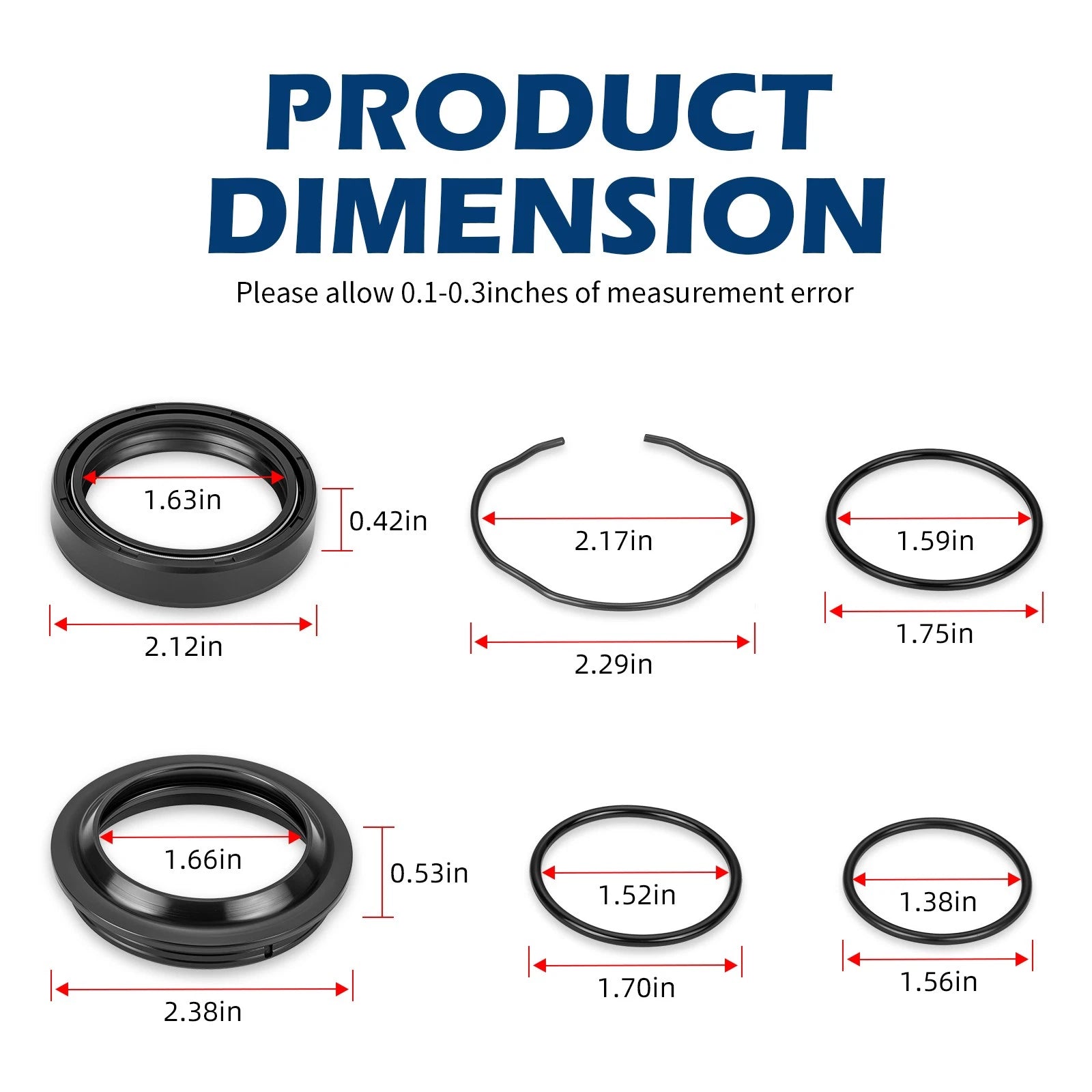 Front Fork Dust Seal O-Ring Kit for Suzuki GSXR600 GSXR750 (2004–2005)