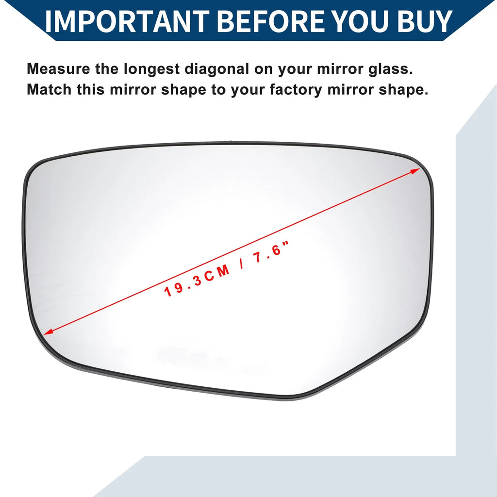 Heated Left Side Mirror Glass for Honda Accord (2008–2012)