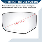 Heated Left Side Mirror Glass for Honda Accord (2008–2012)