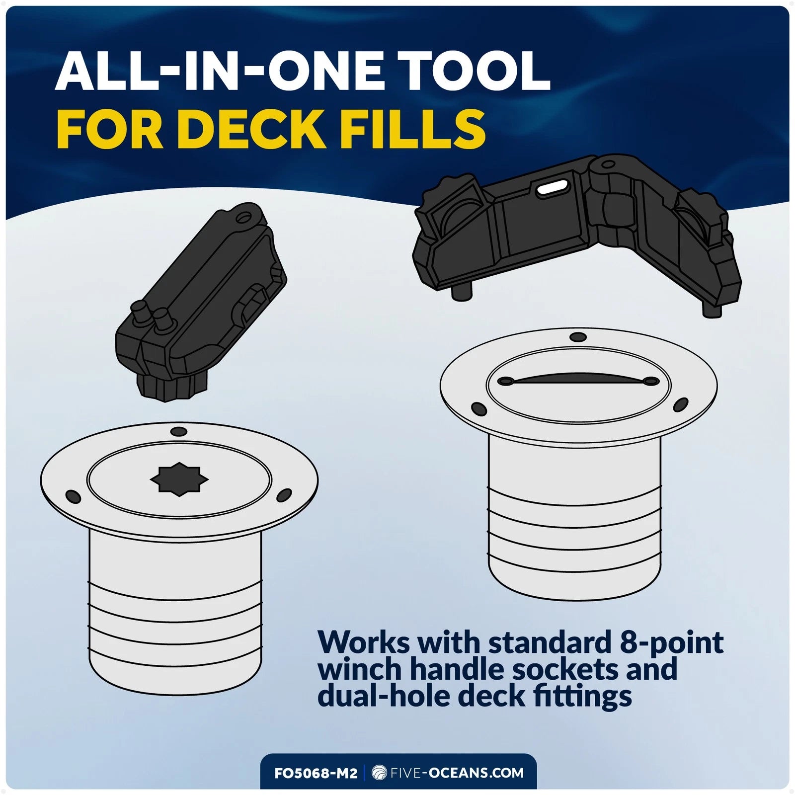 Adjustable Deck Plate & Fill Key 2-Pack for Universal Applications (FO5068-M2)