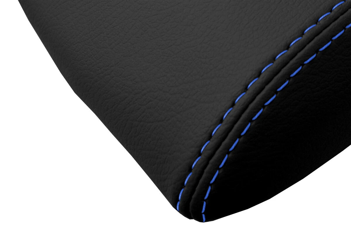 Leather Console Lid Cover for Land Rover Discovery (1995–2004) Blue Stitch
