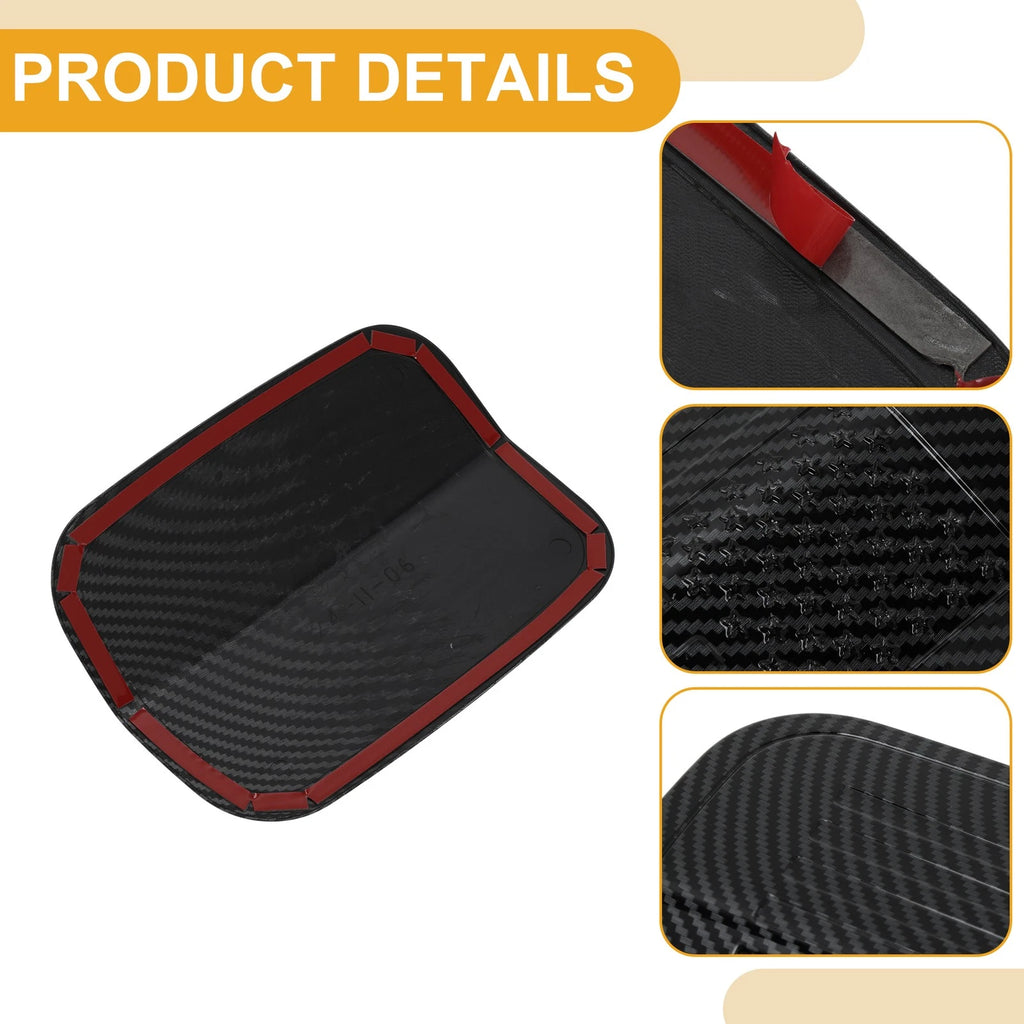 Fuel Tank Door Cap for Dodge Charger (2015–2023) Carbon Fiber Black