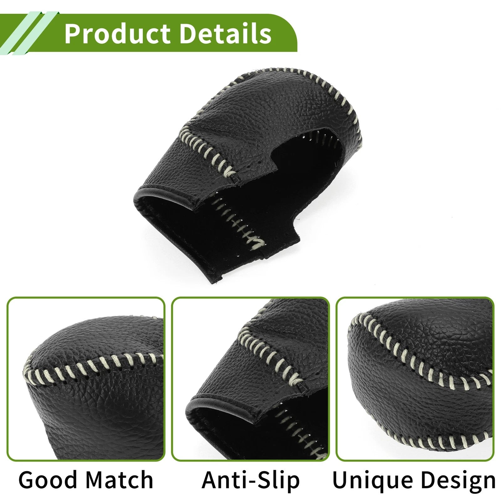 1 Pc Gear Shift Knob Cover for Honda CR-V (2017–2023) Black Beige Faux Leather