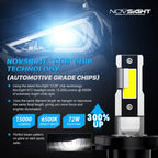2X H4 LED Headlight Bulbs Conversion Kit 15000LM 6500K for