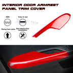 Sporty Red Interior Door Armrest Panel Trim Cover for Honda Civic (2016-2020)