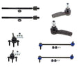 Set of 4 Mevotech Supreme Tie Rod Ends & Sway Bar Links for Audi A3 Q3 Golf (2013–2020)