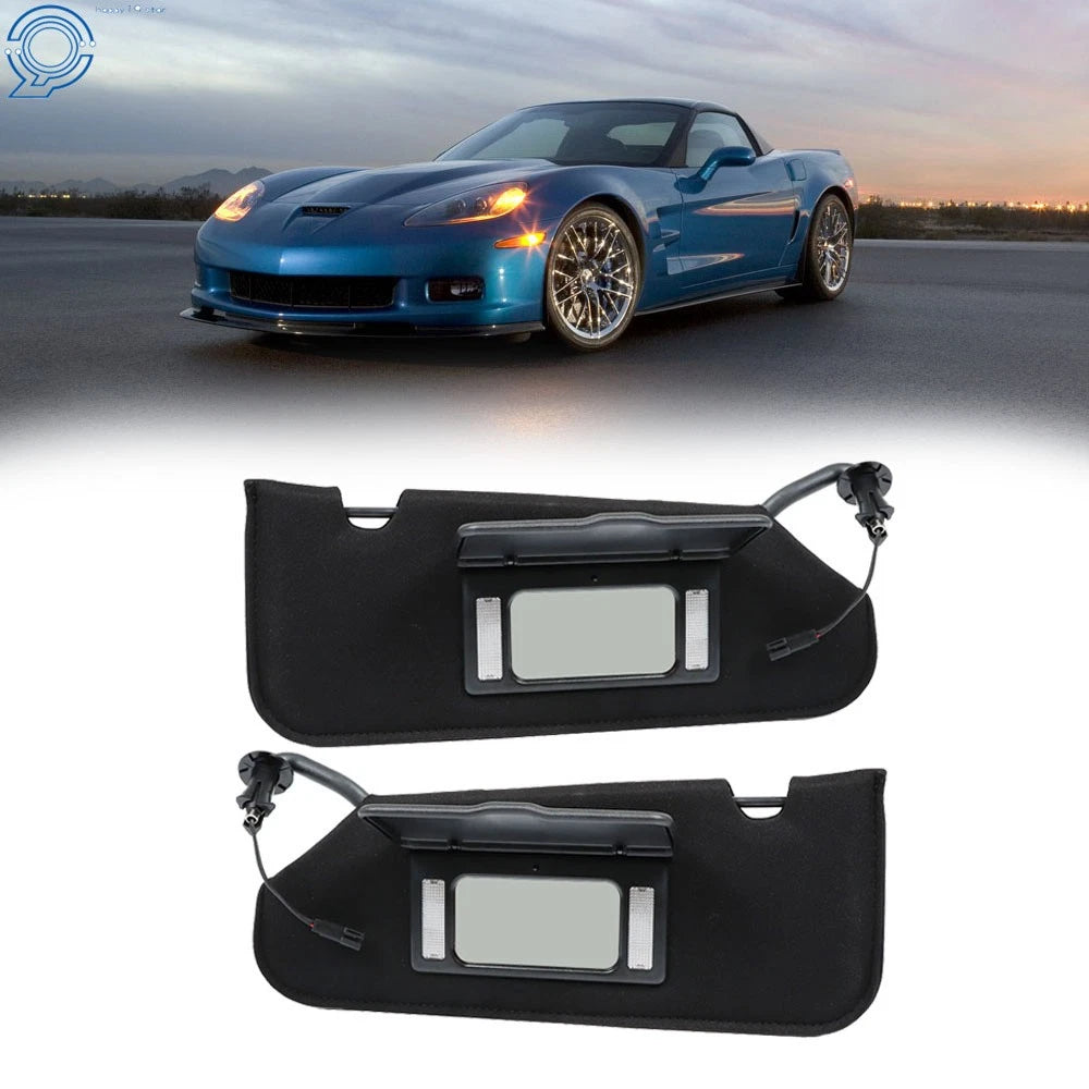 Sun Visor Vanity Mirror for Corvette C6 (2005–2013) Black